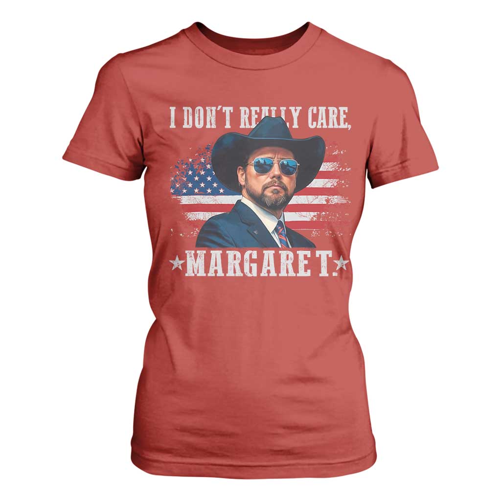 I Don't Really Care Margaret Vice President Jd Vance Cowboy T Shirt For Women TS10 Red Print Your Wear