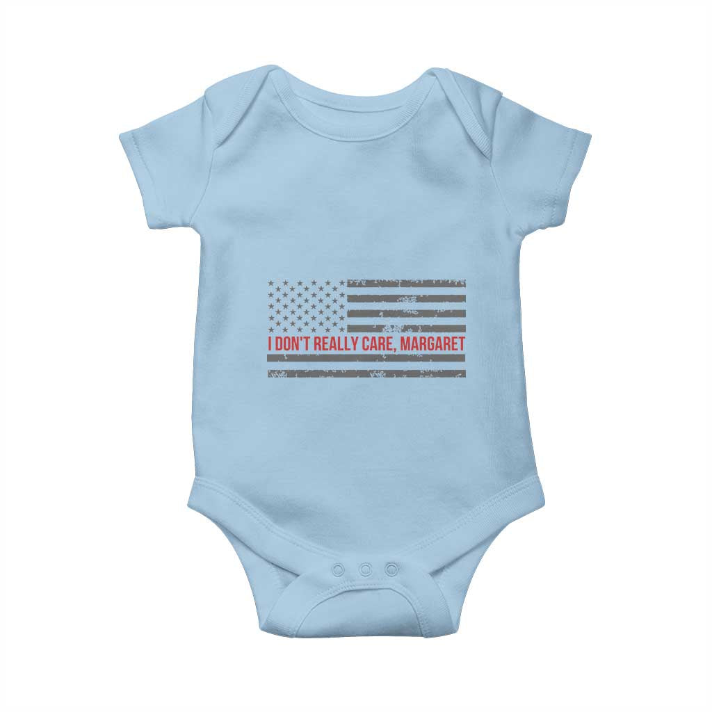 I Don't Really Care Margaret Jd Vance Meme Baby Onesie TS10 Light Blue Print Your Wear