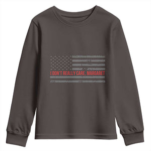 I Don't Really Care Margaret Jd Vance Meme Youth Sweatshirt TS10 Dark Chocolate Print Your Wear