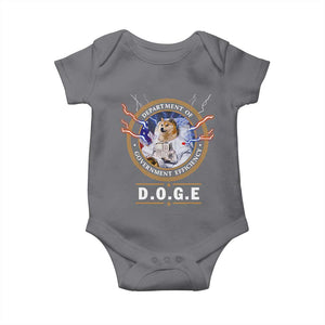 DOGE Department of Government Efficiency Baby Onesie Crypto Meme TS10 Charcoal Print Your Wear