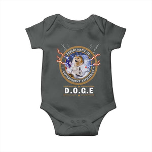 DOGE Department of Government Efficiency Baby Onesie Crypto Meme TS10 Dark Heather Print Your Wear