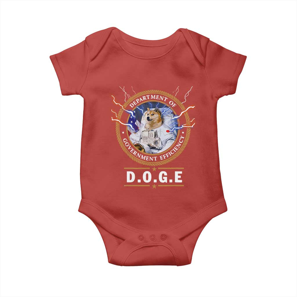 DOGE Department of Government Efficiency Baby Onesie Crypto Meme TS10 Red Print Your Wear
