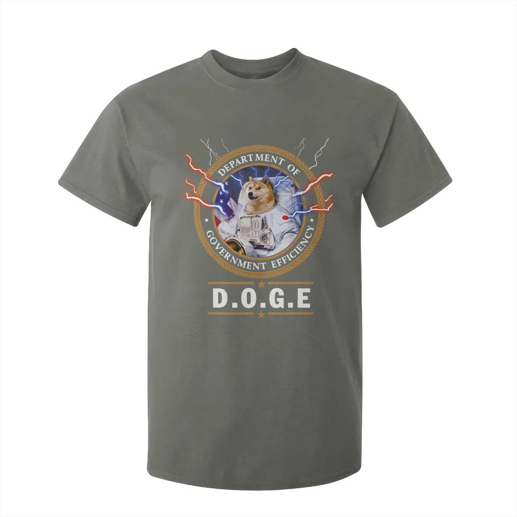 DOGE Department of Government Efficiency T Shirt For Kid Crypto Meme TS10 Military Green Print Your Wear