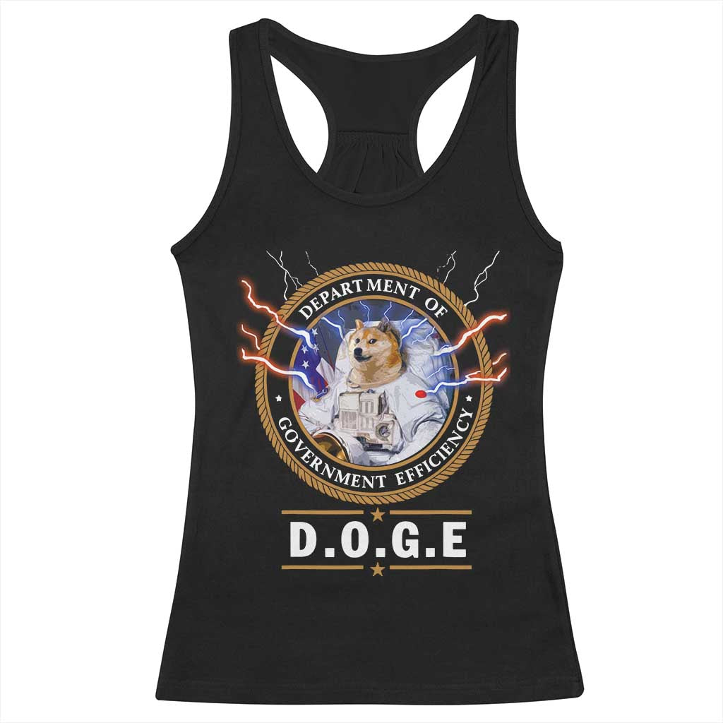 DOGE Department of Government Efficiency Racerback Tank Top Crypto Meme TS10 Black Print Your Wear