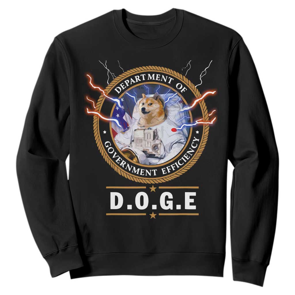 DOGE Department of Government Efficiency Sweatshirt Crypto Meme TS10 Black Print Your Wear
