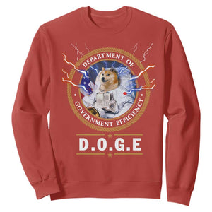 DOGE Department of Government Efficiency Sweatshirt Crypto Meme TS10 Red Print Your Wear