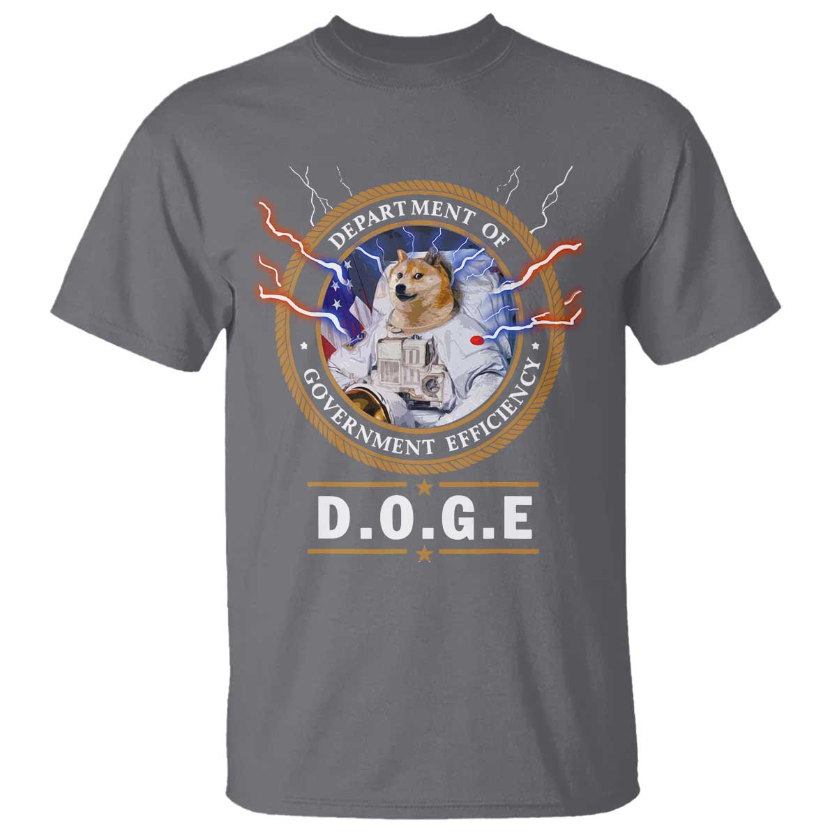 DOGE Department of Government Efficiency T Shirt Crypto Meme TS10 Charcoal Print Your Wear