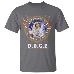 DOGE Department of Government Efficiency T Shirt Crypto Meme TS10 Charcoal Print Your Wear