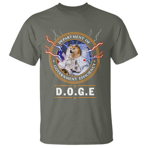 DOGE Department of Government Efficiency T Shirt Crypto Meme TS10 Military Green Print Your Wear