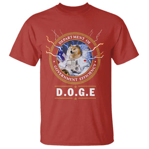 DOGE Department of Government Efficiency T Shirt Crypto Meme TS10 Red Print Your Wear