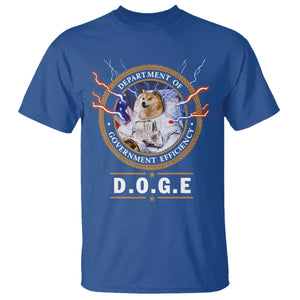 DOGE Department of Government Efficiency T Shirt Crypto Meme TS10 Royal Blue Print Your Wear