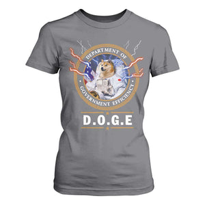 DOGE Department of Government Efficiency T Shirt For Women Crypto Meme TS10 Charcoal Print Your Wear