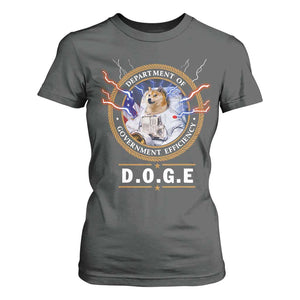DOGE Department of Government Efficiency T Shirt For Women Crypto Meme TS10 Dark Heather Print Your Wear