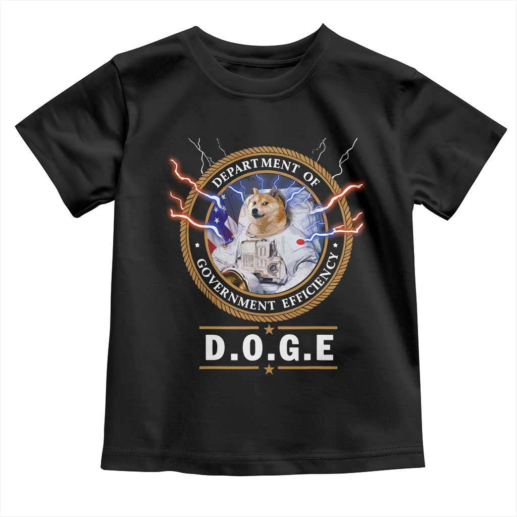 DOGE Department of Government Efficiency Toddler T Shirt Crypto Meme TS10 Black Print Your Wear