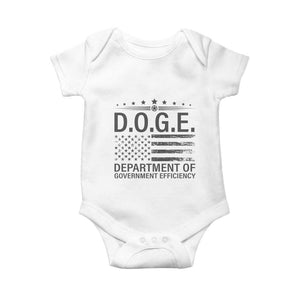 D.O.G.E. DOGE Department of Government Efficiency Baby Onesie TS10 White Print Your Wear