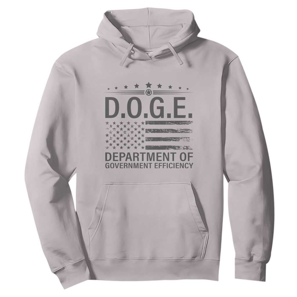 D.O.G.E. DOGE Department of Government Efficiency Hoodie TS10 Ice Gray Print Your Wear