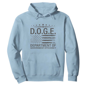 D.O.G.E. DOGE Department of Government Efficiency Hoodie TS10 Light Blue Print Your Wear
