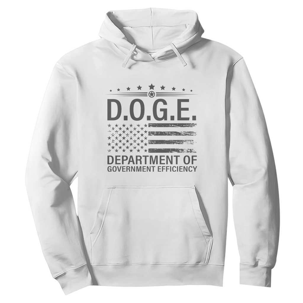 D.O.G.E. DOGE Department of Government Efficiency Hoodie TS10 White Print Your Wear