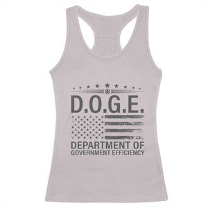 D.O.G.E. DOGE Department of Government Efficiency Racerback Tank Top TS10 Ice Gray Print Your Wear