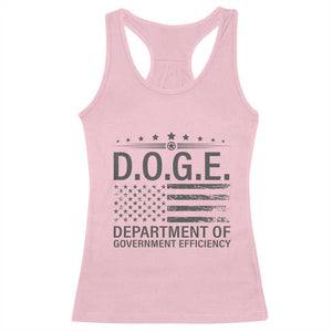 D.O.G.E. DOGE Department of Government Efficiency Racerback Tank Top TS10 Light Pink Print Your Wear