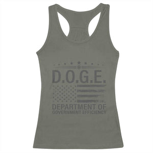 D.O.G.E. DOGE Department of Government Efficiency Racerback Tank Top TS10 Military Green Print Your Wear