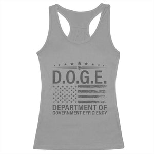 D.O.G.E. DOGE Department of Government Efficiency Racerback Tank Top TS10 Sport Gray Print Your Wear