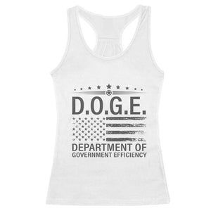 D.O.G.E. DOGE Department of Government Efficiency Racerback Tank Top TS10 White Print Your Wear
