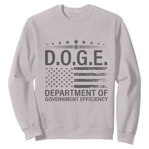 D.O.G.E. DOGE Department of Government Efficiency Sweatshirt TS10 Ice Gray Print Your Wear