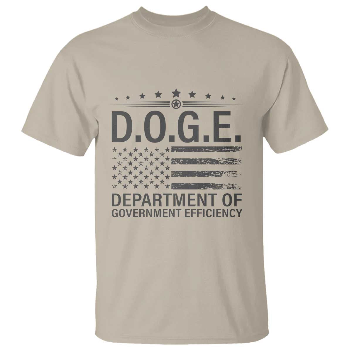 D.O.G.E. DOGE Department of Government Efficiency T Shirt TS10 Sand Print Your Wear