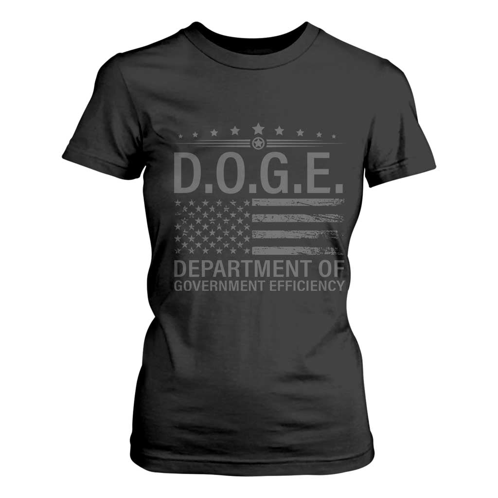 D.O.G.E. DOGE Department of Government Efficiency T Shirt For Women TS10 Black Print Your Wear