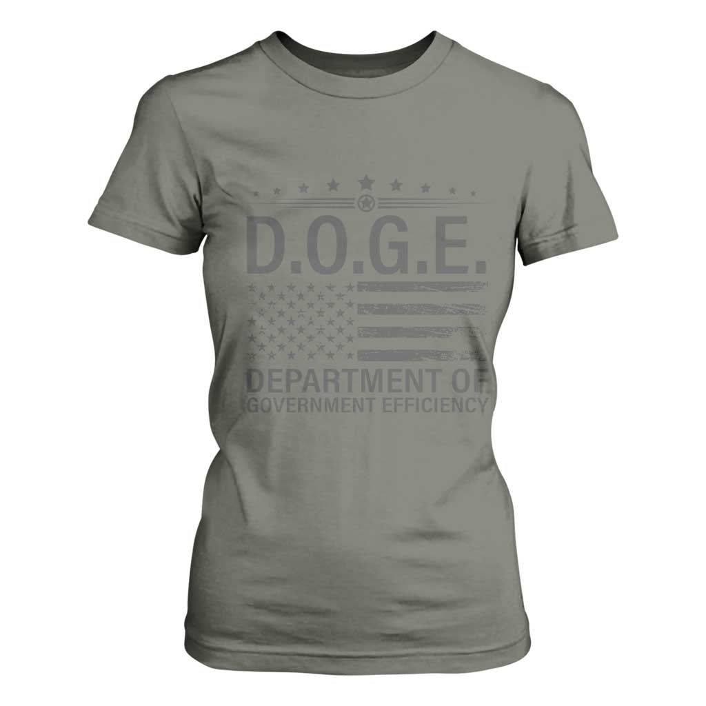 D.O.G.E. DOGE Department of Government Efficiency T Shirt For Women TS10 Military Green Print Your Wear
