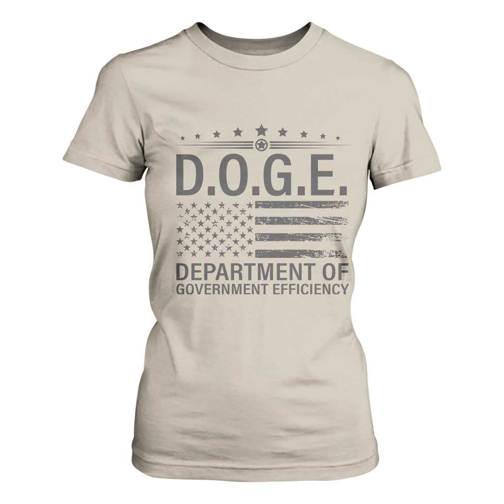 D.O.G.E. DOGE Department of Government Efficiency T Shirt For Women TS10 Sand Print Your Wear
