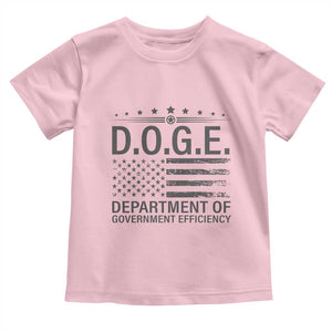 D.O.G.E. DOGE Department of Government Efficiency Toddler T Shirt TS10 Light Pink Print Your Wear