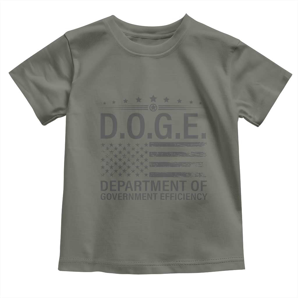 D.O.G.E. DOGE Department of Government Efficiency Toddler T Shirt TS10 Military Green Print Your Wear