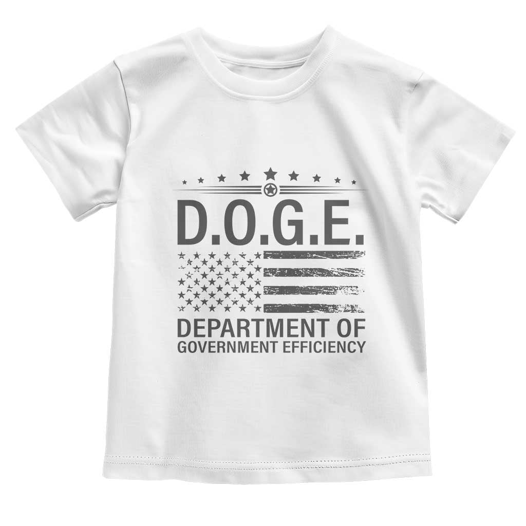 D.O.G.E. DOGE Department of Government Efficiency Toddler T Shirt TS10 White Print Your Wear