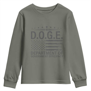 D.O.G.E. DOGE Department of Government Efficiency Youth Sweatshirt TS10 Military Green Print Your Wear