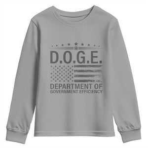 D.O.G.E. DOGE Department of Government Efficiency Youth Sweatshirt TS10 Sport Gray Print Your Wear