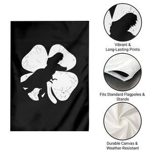 Dinosaur St Patricks Day Shamrock Garden Flag Silhouette Boys Toddler Kids TS10 Print Your Wear