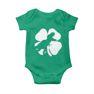 Dinosaur St Patricks Day Shamrock Baby Onesie Silhouette Boys Toddler Kids TS10 Irish Green Print Your Wear