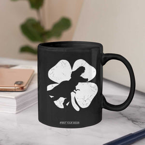 Dinosaur St Patricks Day Shamrock Coffee Mug Silhouette Boys Toddler Kids TS10 Print Your Wear