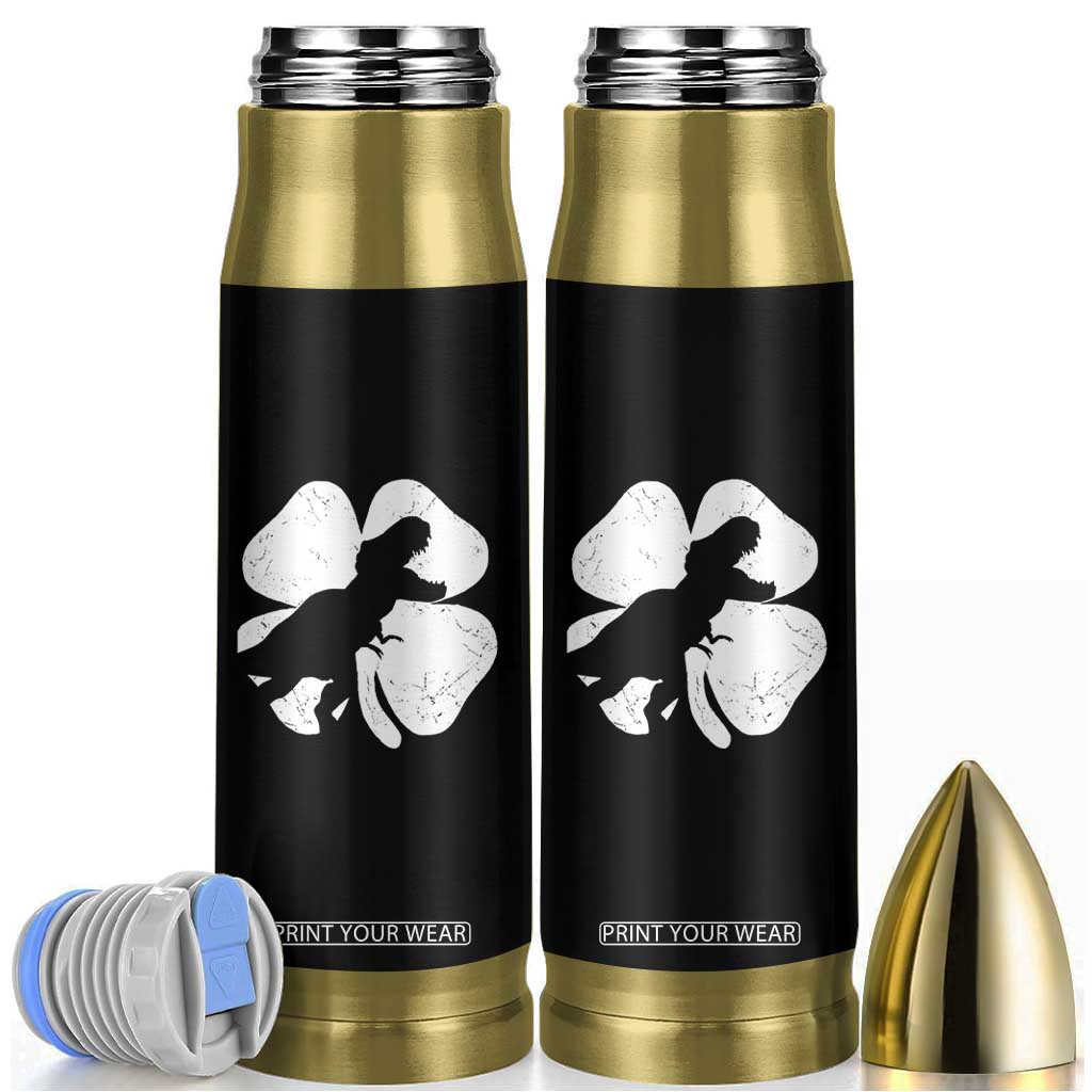 Dinosaur St Patricks Day Shamrock Bullet Tumbler Silhouette Boys Toddler Kids TS10 Black Print Your Wear