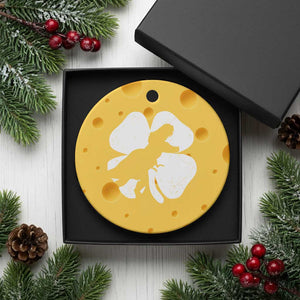 Dinosaur St Patricks Day Shamrock Ceramic Ornament Silhouette Boys Toddler Kids TS10 1pc Yellow Cheese Print Your Wear