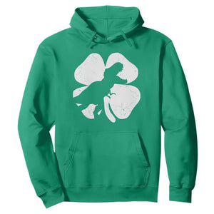Dinosaur St Patricks Day Shamrock Hoodie Silhouette Boys Toddler Kids TS10 Irish Green Print Your Wear