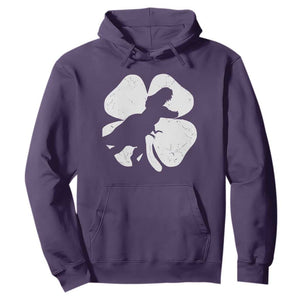 Dinosaur St Patricks Day Shamrock Hoodie Silhouette Boys Toddler Kids TS10 Purple Print Your Wear