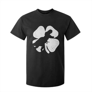 Dinosaur St Patricks Day Shamrock T Shirt For Kid Silhouette Boys Toddler Kids TS10 Black Print Your Wear
