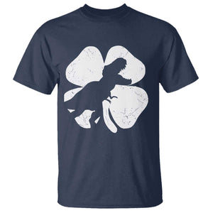 Dinosaur St Patricks Day Shamrock T Shirt Silhouette Boys Toddler Kids TS10 Navy Print Your Wear