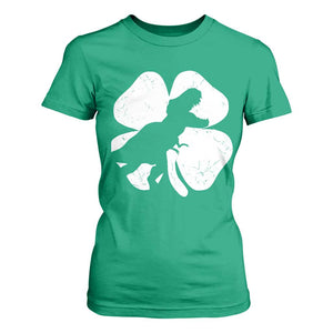 Dinosaur St Patricks Day Shamrock T Shirt For Women Silhouette Boys Toddler Kids TS10 Irish Green Print Your Wear