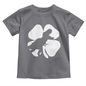 Dinosaur St Patricks Day Shamrock Toddler T Shirt Silhouette Boys Toddler Kids TS10 Charcoal Print Your Wear