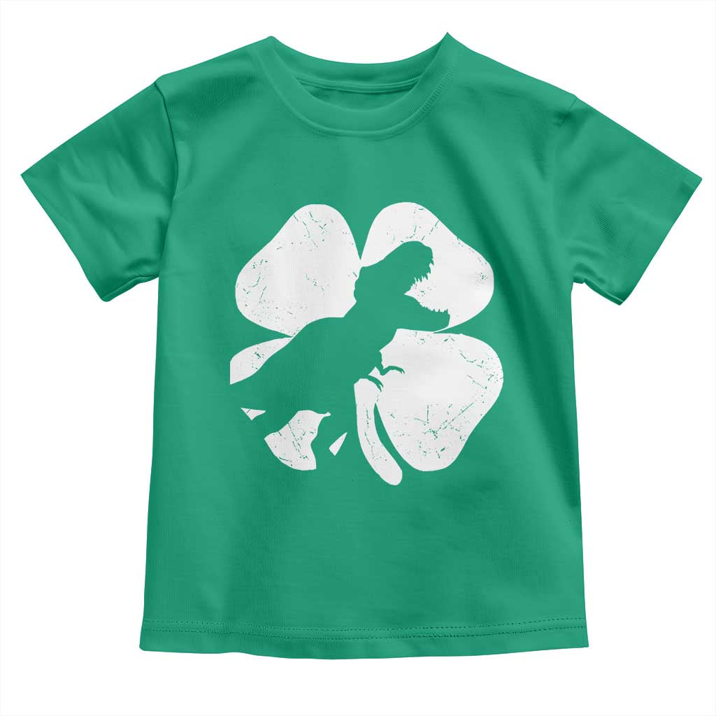 Dinosaur St Patricks Day Shamrock Toddler T Shirt Silhouette Boys Toddler Kids TS10 Irish Green Print Your Wear