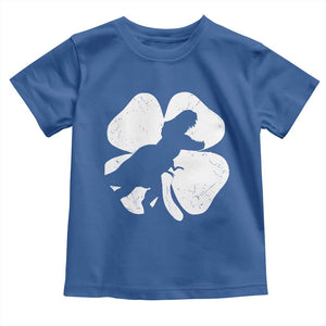 Dinosaur St Patricks Day Shamrock Toddler T Shirt Silhouette Boys Toddler Kids TS10 Royal Blue Print Your Wear